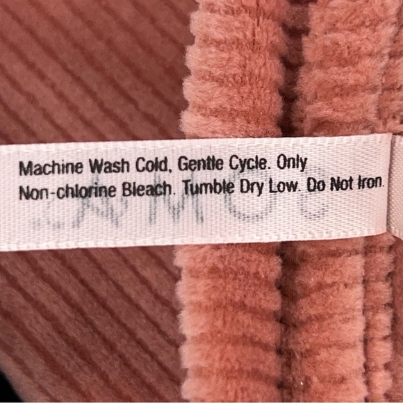 Medium Soma Mauve Pink Peachy Ribbed Velour Sweatshirt Loungewear Casual - Picture 14 of 14